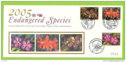 2005 - 521 - Protection De Mla Nature, Orchidée + New York + Vienne - FDC