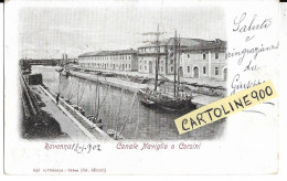 Emilia Romagna-ravenna Canale Naviglio O Corsini Veduta Canale Barche Fine 800  (f.picc./v.retro) - Ravenna