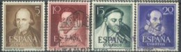 SPAIN,  1950/53, PERSONALITIES STAMPS COMPLETE SET OF 4, # 772/74, USED. - Used Stamps