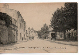 Carte Postale Ancienne Viviers Sur Rhône - Route Nationale. Place De Latrat - Viviers