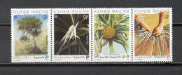 POLYNESIE  N°  489 à 492    NEUFS SANS CHARNIERE COTE  10.40€   EXPOSITION PHILATELIQUE FLORE FLEUR - Unused Stamps