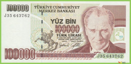 Voyo TURKEY 100000 Lirasi L1970/1996 P206a B284a J35 UNC - Türkei