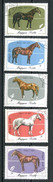 HUNGARY 1985. Animals / Horses Full Set  Mi.: 3766-3770 Used - Gebruikt