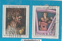 USATI ITALIA 1977 - Ref.0380B "ARTE ITALIANA" Serie Di 2 Val. - - 1971-80: Used