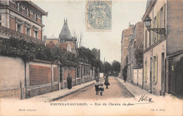 FONTENAY-sous-BOIS (Val-de-Marne) - Rue Du Chemin De Fer - Tirage Couleurs - Voyagé 190? (2 Scans) - Fontenay Sous Bois