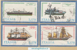 USATI ITALIA 1977 - Ref.0381 "COSTRUZIONI NAVALI ITALIANE" Serie Di 4 Val. - - 1971-80: Used
