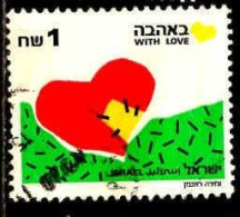 Israel Poste Obl Yv:1110 Mi:1166II With Love (cachet Rond) - Gebraucht (ohne Tabs)
