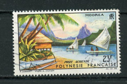 POLYNESIE - PAYSAGE - POSTE AERIENNE - N° Yt  9 Obli. - Gebraucht