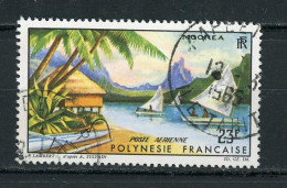 POLYNESIE - PAYSAGE - POSTE AERIENNE - N° Yt  9 Obli. - Gebraucht