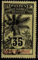 Côte D'Ivoire Poste Obl Yv: 29 Mi:29 Palmiers (cachet Rond) Dents Courtes à Droite - Used Stamps