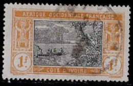 Côte D'Ivoire Poste Obl Yv: 55 Mi:55 Lagune Ebrié (cachet Rond) - Usati