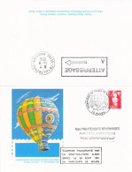 TIMBRES FRANCE MARCOPHILIE CHAMPIONNAT FRANCE MONTGOLFIERES ATTERRISSAGE LILLEBONNE LETTRE - Altri & Non Classificati