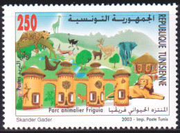 2003-Tunisie / Y&T 1484 - Les Parcs En Tunisie Faune ; Parc Animalier Frigua, 1V / MNH***** - Giraffes