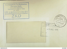 DDR-Dienst: Fern-Brf Mit ZKD-Kastenst R7 "Versorgungskontor Für Maschinenbau-Erzeugnisse Berlin 171 LUCKENWALDE" 4.3.70 - Storia Postale