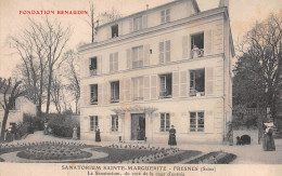 FRESNES (Val-de-Marne) - Fondation Renaudin - Le Sanatorium Sainte-Marguerite Côté Cour D'entrée - Voyagé 1913 (2 Scans) - Fresnes