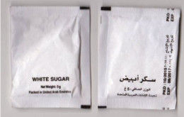 Sachet De Sucre " WHITE SUGAR "  DUBAI Emirats Arabes Unis (scann Recto-verso) [S129]_Di203 - Azúcar