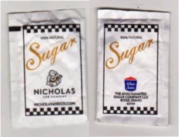 Sachet De Sucre " Sugar NICHOLAS " Etats Unis USA Idaho  (scann Recto-verso) [S233]_Di525 - Suiker