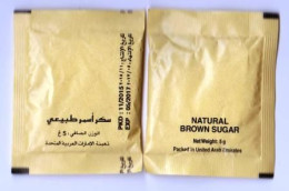 Sachet De Sucre " NATURAL BROWN SUGAR "  DUBAI Emirats Arabes Unis (scann Recto-verso) [S130]_Di210 - Sugars