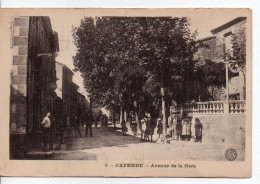 Carte Postale Ancienne Capendu - Avenue De La Gare - Capendu