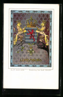Lithographie Wappen Von Luxemburg  - Genealogia