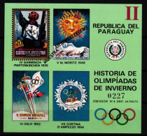 Paraguay Block 184 Mit Aufdruck MUESTRA Postfrisch Olympische Spiele #KC753 - Paraguay