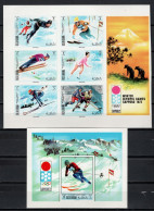 Ras Al Khaima 1970 Olympic Games Sapporo Block Of 6 + S/s Imperf. MNH - Winter 1972: Sapporo