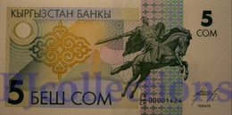 KYRGYZSTAN 5 SOM 1993 PICK 5 UNC LOW SERIAL NUMBER "00001435" - Kirguistán