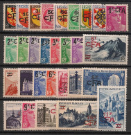 REUNION / CFA - 1949-52 - N°YT. 281 à 306 - Série Complète - Neuf Luxe ** / MNH / Postfrisch - Unused Stamps