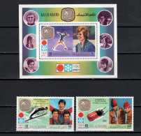 Ras Al Khaima 1972 Olympic Games Sapporo, Medal Winners 2 Stamps + S/s MNH - Inverno1972: Sapporo