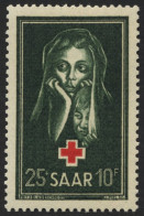 SAARLAND 304 **, 1951, 25 Fr. Rotes Kreuz, Pracht, Mi. 24.- - Andere & Zonder Classificatie