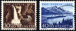 SCHWEIZ BUNDESPOST 600/1 O, 1954, 30 Und 40 C. Seen Und Wasserläufe, 2 Prachtwerte, Mi. 23.- - Gebraucht