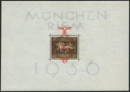Dt. Reich Bl. 10 **, 1937, Block München-Riem, Pracht, Mi. 190.- - Blokken