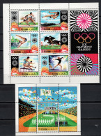 Ras Al Khaima 1970 Olympic Games Munich, Equestrian, Athletics Etc. Block Of 6 + S/s MNH - Verano 1972: Munich