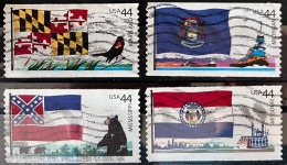 UNITED STATES 2009 Flags Of Our Nation 4 Postally Used Stamps MICHEL # 4516,4518,4520,4521 - Gebraucht