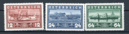 AUTRICHE - 1937  Yv. N° 496 à 498  *  Navigation Sur Le Danube Cote 7 Euro  BE  2 Scans - Ungebraucht