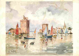 Art - Peinture - Claude Suire - La Rochelle - Entrée Du Port - CPM - Voir Scans Recto-Verso - Malerei & Gemälde