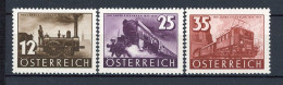 AUTRICHE - 1937  Yv. N° 503 à 505  *  Chemins De Fer  Cote 6 Euro  BE  2 Scans - Ungebraucht