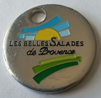 Jeton De Caddie - LES BELLES SALADES - Le Soleil Le Terroir Et Les Hommes - En Métal - (1) - - Trolley Token/Shopping Trolley Chip