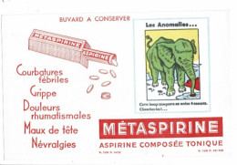 Buvard METASPIRINE ELEPHANT Jeu Anomalies - Produits Pharmaceutiques