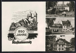 AK Bad Klosterlausnitz, 850 Jahre Der Stadt 1137-1987, Sanatorium Dr. Friedrich Wolf, Markt M. Rathaus, Kurhotel Köppe  - Bad Klosterlausnitz