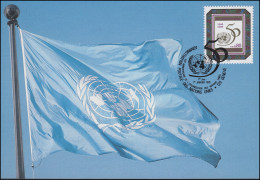 MK 28b Von UNO Genf 262 Jubiläum 50 Jahre UNO 1995, Amtliche Maximumkarte - Otros & Sin Clasificación