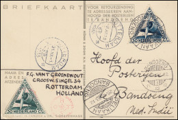 KLM-Flugpost Postjager/Pelikaan Amsterdam-Bandoeng 9.12.1933, Ab ROTTERDAM 6.12. - Poste Aérienne