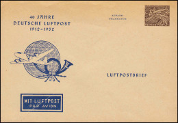 PU 5/8 Deutsche Luftpost 1912-1952 Flugzeug Posthorn Erdkugel, Ungebraucht - Andere & Zonder Classificatie