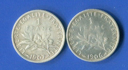 1  Fr  1906 +1907 - 1 Franc