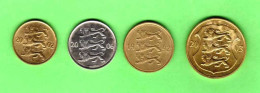 ESTONIA EESTI - 1992/2006 - 10-20-50 Senti + 1 Kroon - 4 Coins UNC/XF - Estonia