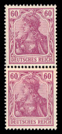 92I Germania 60 Pf, Paar Mit Amtlicher Klebestelle Aus Rollenstreifen, ** - Unused Stamps