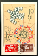 1961 ESPAGNE CARTE 1er JOUR EUROPA - FDC