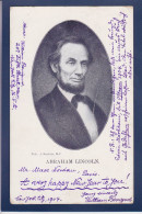 CPA 1 Euro Célébrités Circulée Prix De Départ 1 Euro Amérique Lincoln - Politicians & Soldiers