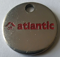 Jeton De Caddie - ATLANTIC - Nous Réchauffons L'avenir Depuis Longtemps - En Métal - (1) - - Trolley Token/Shopping Trolley Chip