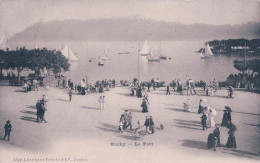 Lausanne Ouchy VD, Place Du Port Animée Et Barques à Voile (charnaux 5502) - Begnins